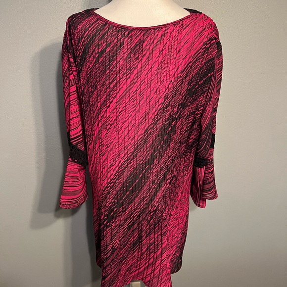 Catherine’s Pleated Bell Sleeve Blouse (1X, 18/20W) - Picture 2 of 4